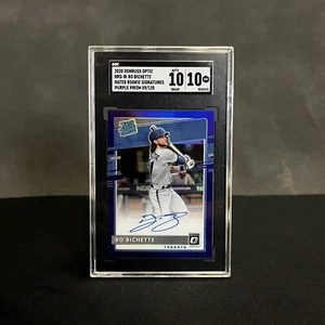 Bo Bichette Rookie RC Auto SGC 10/10 2020 Donruss Optic /125 Purple Prizm - Picture 1 of 2