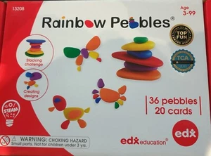 Rainbow Pebbles Set in a Box by educational colours ED X Education - Picture 1 of 5