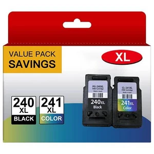 2PK Ink Cartridges PG-240XL CL-241XL for Canon PIXMA TS5120 MG2220 MG3620 MG3600 - Picture 1 of 6