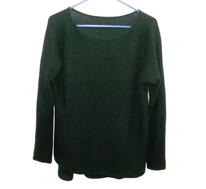 100% CASHMERE Women's (Size Small) Solid Black Long Sleeve Pullover Sweater Top - Picture 1 of 4