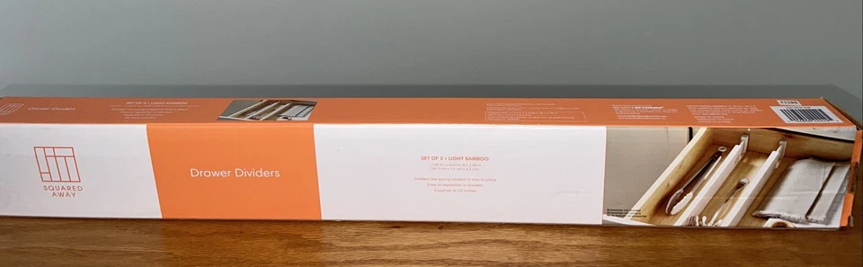 Divisores de cajones ajustables de bambú Foto 1 de 4