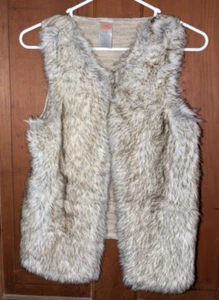 Wonder Nation Tan Faux Fur Vest Juniors Girls Size XL (14-16) Fashion Vest - Picture 1 of 8