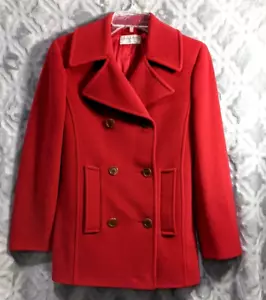 Carla Ponti Italy donna misto lana, cashmere rosso in buone condizioni US 6 EU 40 - Foto 1 di 13