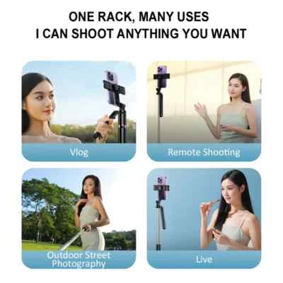 Soporte para trípode inalámbrico Bluetooth Selfie Stick 1,7 M con control remoto Bluetooth Foto 1 de 4