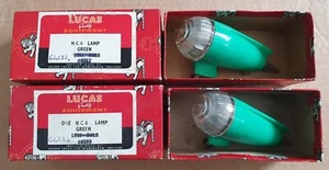 Lucas rocket torpedo light lamp set pair Green New. Lambretta Vespa - Picture 1 of 6