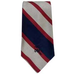 Vintage Woolf Brothers Belgravia Countess Mara Tie Blue Gray Red , Preowned - Picture 1 of 7