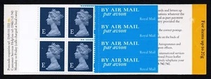 GB QEII 1999 Booklet HF1 4 x "E" Rate with air mail labels U/M (HJ1) - Picture 1 of 2
