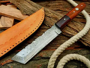 Custom Handmade Damascus Steel Tanto Knife Full Tang Handle - Picture 1 of 5