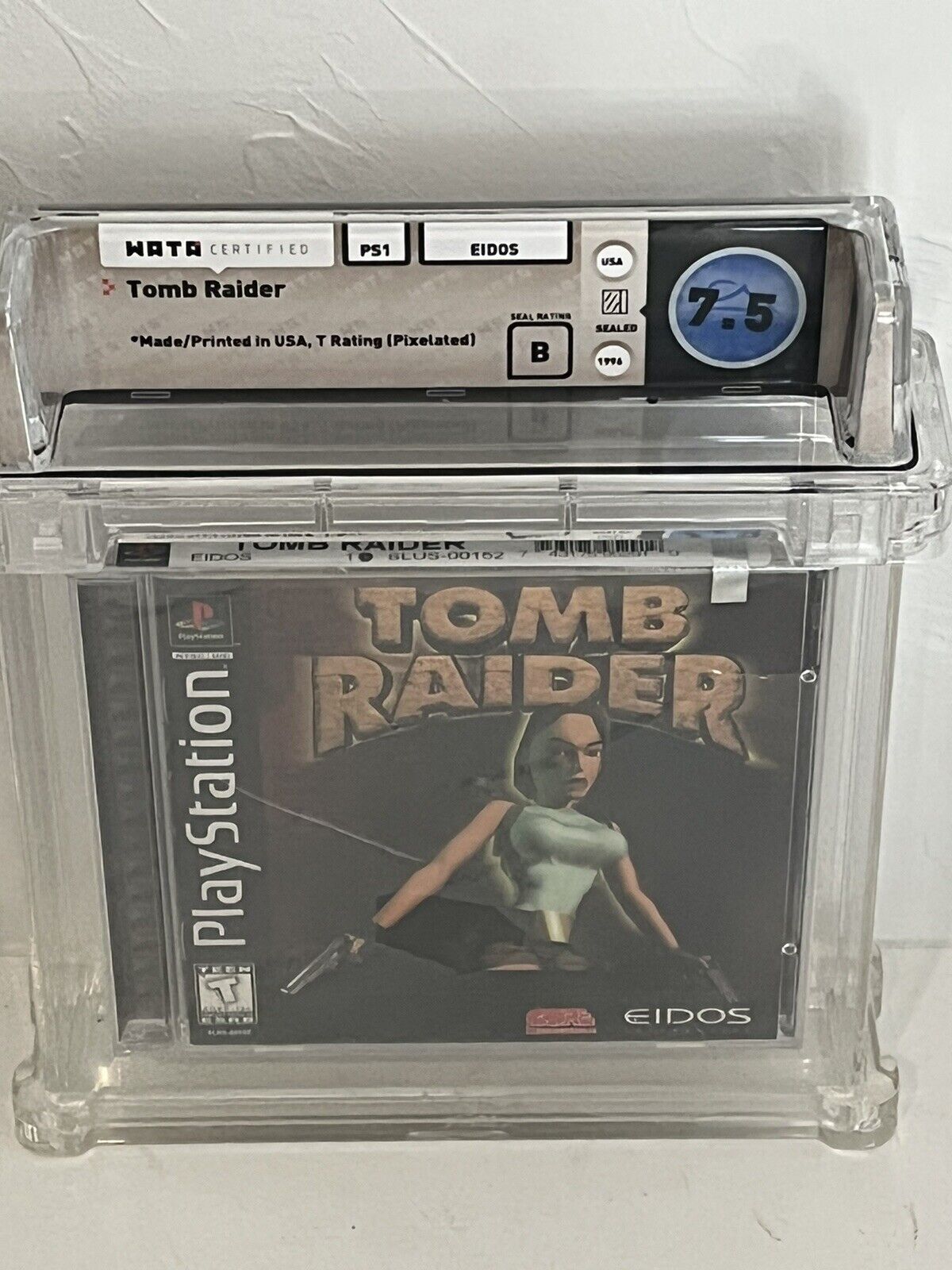 Tomb Raider 1996 PS1 Playstation 1 New Sealed WATA 7.5 Seal B GRAIL Lara Croft