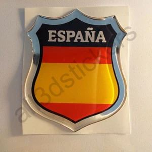 Sticker Spain Emblem 3D Resin Domed Gel Spain Flag Vinyl Decal Car Laptop Moto - Bild 1 von 3