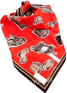 Mackintosh Philosophy Japan Easy Care Cotton Scarf UK Tourist Spot Orange 59cm - Picture 1 of 6