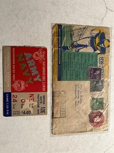 1939 Army Cadets vs NAVY Midshipman GAME TICKET Municipal Stadium With Envelope - Picture 1 of 3