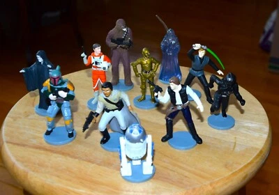 Лот товаров Star Wars ПВХ - Хан Соло и Чубакка и многое другое набор из 11 фигурок Аплодисменты Винтажный - Изображение 1 из 4