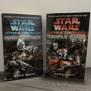 Star Wars Republic Commando Lot of 2 Books Novels by Karen Traviss Hard Zero - Picture 1 of 6