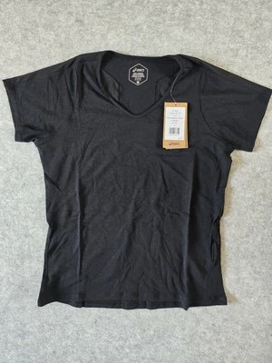 ASICS Women's Running T-Shirt V-Neck SS Top 004 Performance Black size: M - Image 1 of 4