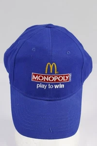 McDonalds Monopoly Play To Win Hat Cap Blue Strapback SpellOut - Picture 1 of 5