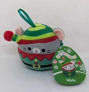 Squishmallows Misty The Mouse Christmas Elf 4" Plush Ornament NEW w/ Tags - Picture 1 of 5