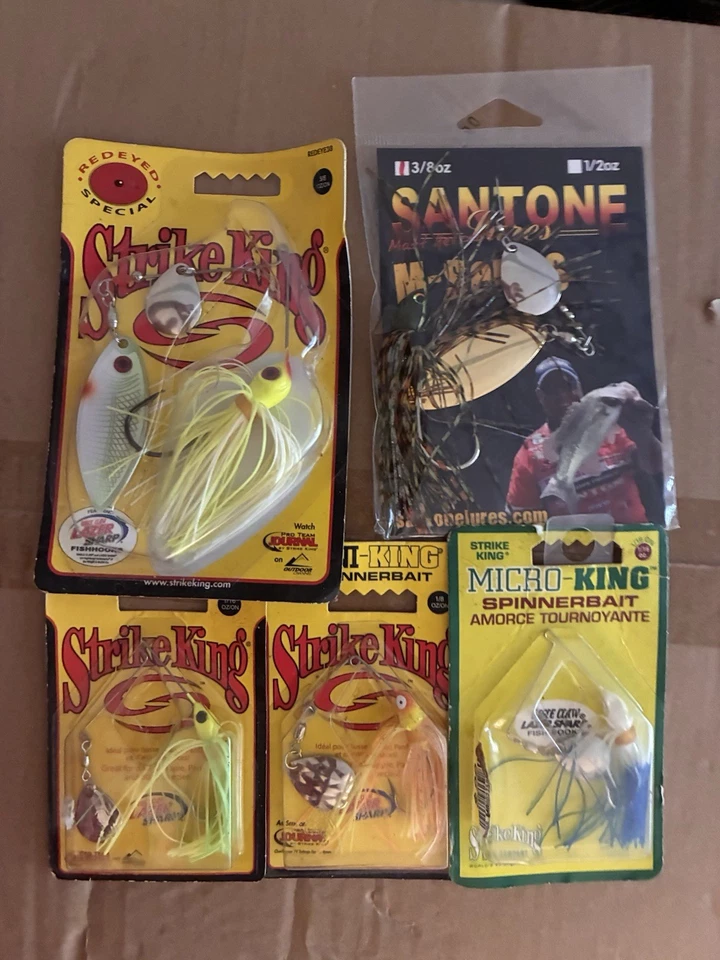 Lot 5 Mixed New Strike King Spinnerbaits & Other Fishing Lures Lure - Image 1 of 4