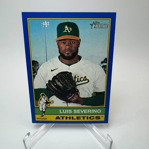 2025 Topps Heritage High Number Luis Severino Blue Border Athletics #442 - Picture 1 of 4