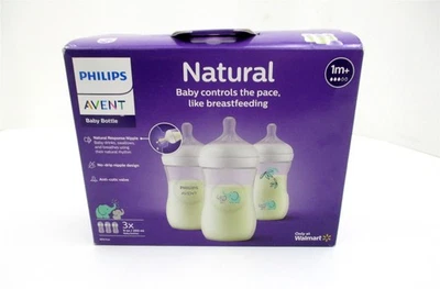 Philips AVENT Natural Baby Bottle Natural Response Nipple, Teal Elephant Design - Image 1 of 4