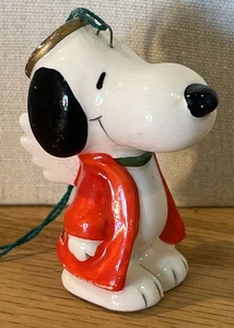 VTG 1978 SNOOPY THE ANGEL HIGH-GLAZED CERAMIC COLLECTIBLE CHRISTMAS ORNAMENT - Picture 1 of 5