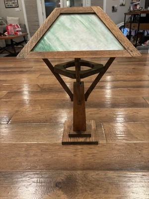 Antique W.B. Brown Arts and Craft Mission Style NO BRASS OIL WICK INSERT - Image 1 of 4