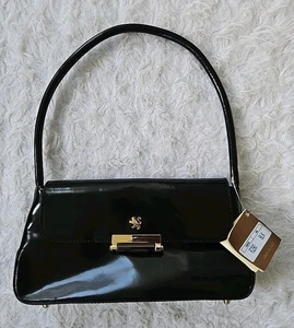 Neu Pratesi Firenze schwarz Barchetta Leder Schulter Handtasche R290 Made in Italy - Bild 1 von 5