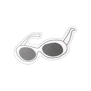 Schwarz-weiße Sonnenbrille Aufkleber - Bild 1 von 7