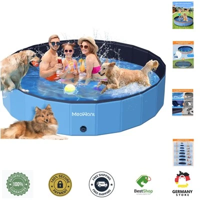 Faltbarer Hundepool Kinderpool Planschbecken Groß Outdoor PVC Rutschfest Wass... - Bild 1 von 4