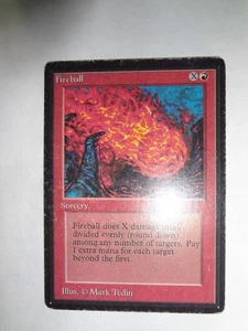 MTG MAGIC THE GATHERING CARD ORIGINAL BETA RED FIREBALL SORCERY - Picture 1 of 2