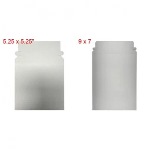 CD/DVD White Cardboard Flat Mailers with Self Seal Flap - Picture 1 of 9