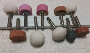 10pc 1/4" SHANK MOUNTED GRINDER STONES - Picture 1 of 3