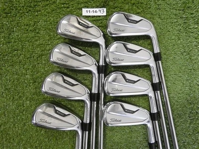 Titleist 2021 T200 Forged Irons 4-P & 48* W AMT Black S300 Stiff Steel Mid Grips - Image 1 of 4