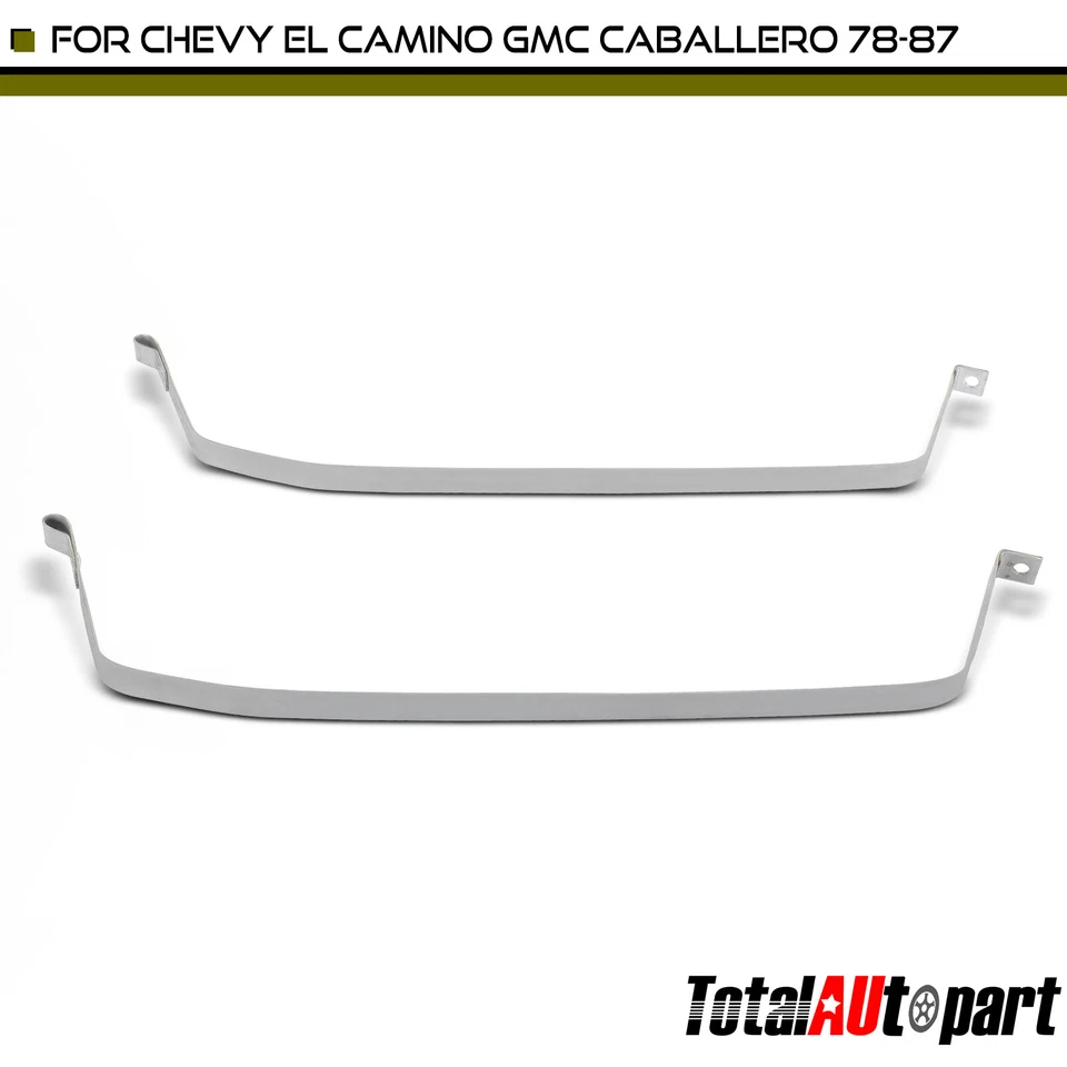 2 стальных ремня топливного бака для Chevrolet El Camino GMC Caballero 1978-1987 серые - Изображение 1 из 4