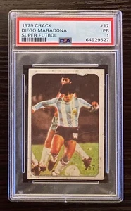 1979 Diego Maradona Super Futbol Crack Early Card PSA 1 Industria Argentina #17 - Picture 1 of 2