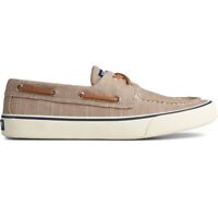 New Sperry Top-Sider Parkway 3-Eye Linen Leather Boat Shoe/ STS21349 MSRP $80