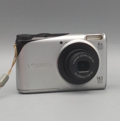 Canon PowerShot A2200 HD 14.1MP Digital Camera Compact Silver 4x, Charger, Case - Photo 1/4