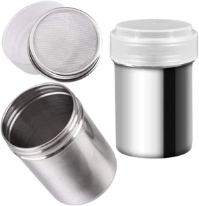 2 PCS Chocolate Shaker Coffee Powder Cocoa Flour Icing Sugar Sifter Stainless St - Picture 1 of 7