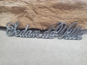 Cadillac SEDAN DE VILLE Script Emblem NO POSTS CHROME 6.25" - Picture 1 of 3