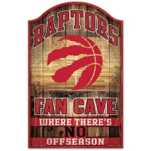 TORONTO RAPTORS FAN CAVE THERE'S NO OFFSEASON WOOD SIGN 11"X17'' WINCRAFT - Picture 1 of 1