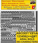 RC Vinyl Sticker Decals Ariel LETTERS NUMBERS 20MM PRE CUT FPRC805 BLACK MATT