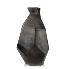 Oversized Gray Metal Vase