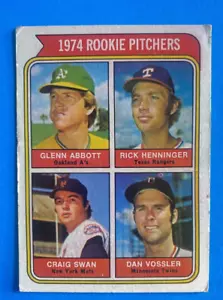 1974 Topps Abbott/Henninger/Cisne/Vossler #602 Rookie RC - Imagen 1 de 2
