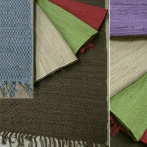 Der modische UNI Fleckerl Handwebteppich  Flicken Teppich viele Farben + Größen