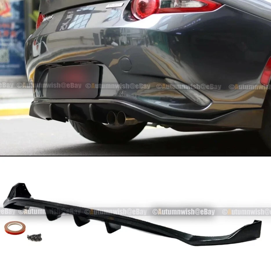 For 16 22 Mazda MX5 Miata ND RF PU JDM GT Style Shark Fin Rear Bumper Diffuser — 第 1/1 张图片