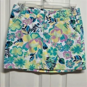 Circo Multi Color Floral Print Cotton Pocket Skort Child Size L - Picture 1 of 6