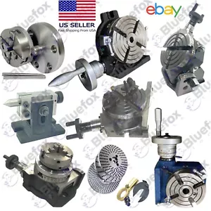 Rotary Table Horizontal Vertical Tilting 3" , 4"+ Chucks + 80 & 100mm Round Vice - Picture 1 of 24