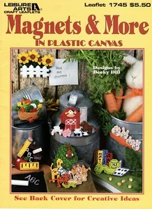 Magnets & More in Plastic Canvas School Days Bunnies Angel Hair Bows NOS - Picture 1 of 2