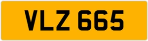 VLZ 665 V 3X3 DATELESS PRIVATE NUMBER PLATE VAL VICK VIC VIK VIN VINCE VIV VERN - Picture 1 of 1