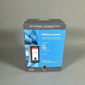 New Sealed Office Depot HP 96 Black Ink Cartridge - New In Box 617-755 - Picture 1 of 6